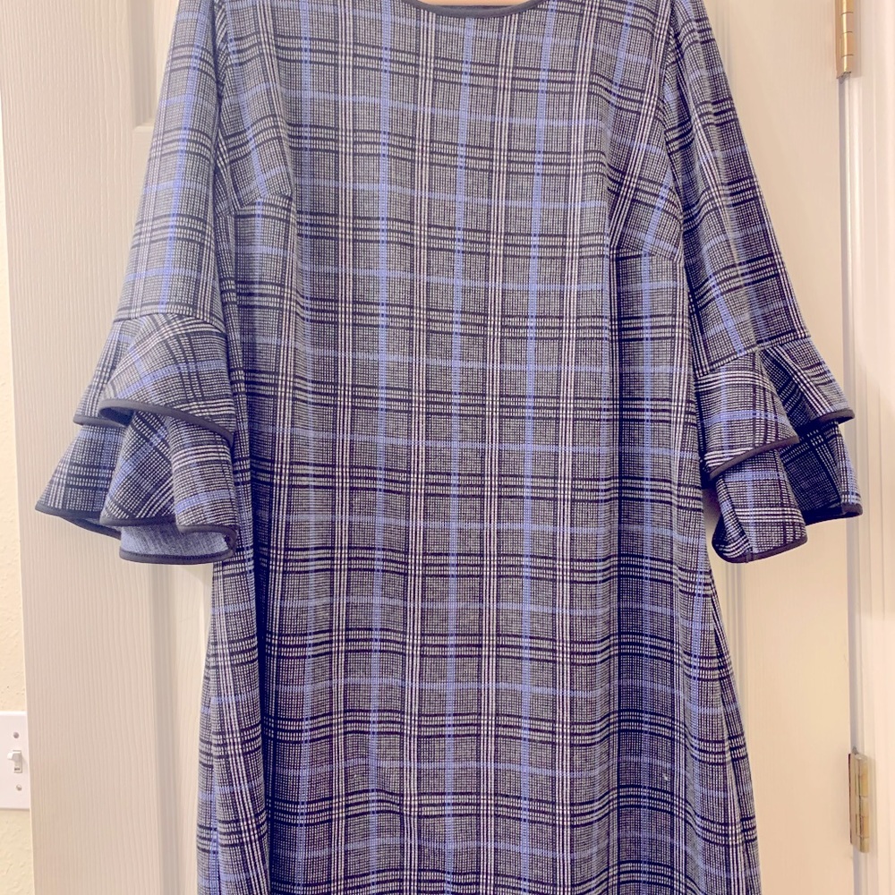 Black and blue dress